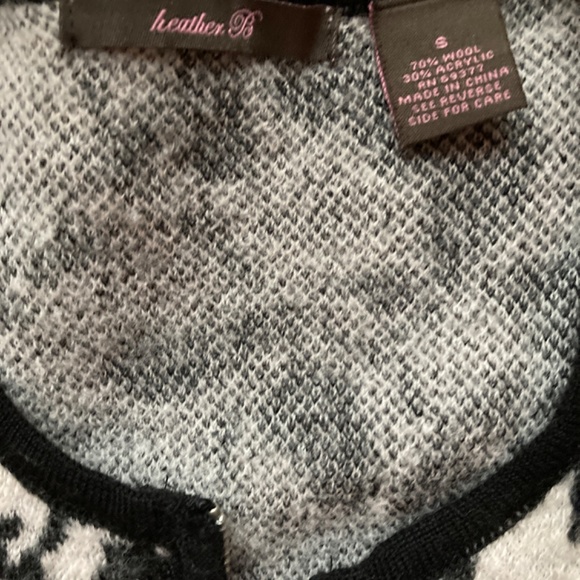 Wool Blend Floral Sweater Coat Size S - Picture 3 of 3